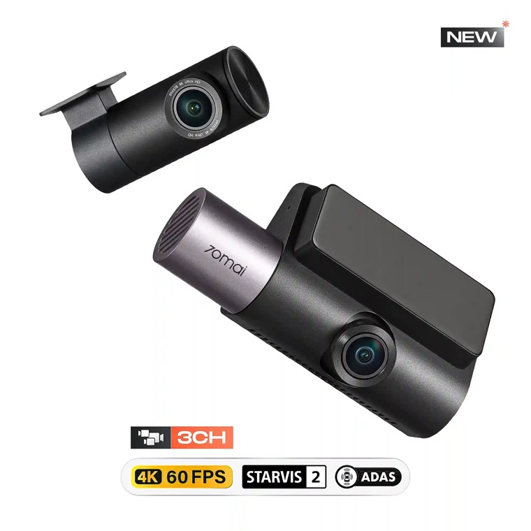 70mai Dash Cam T800, trois caméras